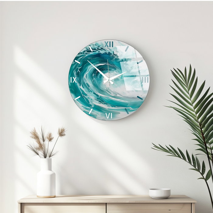 Wallity Reloj de Pared Decorativo de Cristal 40 x 40